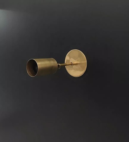 Pair of Raw brass Mini wall sconce - Italian wall light - Mid century wall sconc - Picture 4 of 5