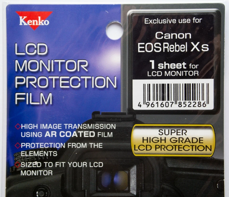 Kenko LCD Monitor Protection Film for Canon EOS Rebel Xs Camera Screen Protector - Image 2 of 4