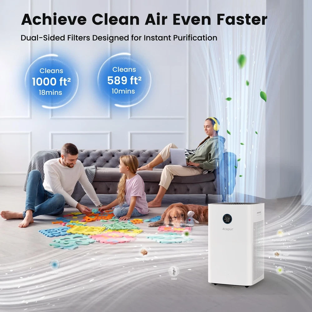 Air Purifier for Large Rooms up to 3532 sq ft, Smart WiFi HEPA Filter with Ad...
