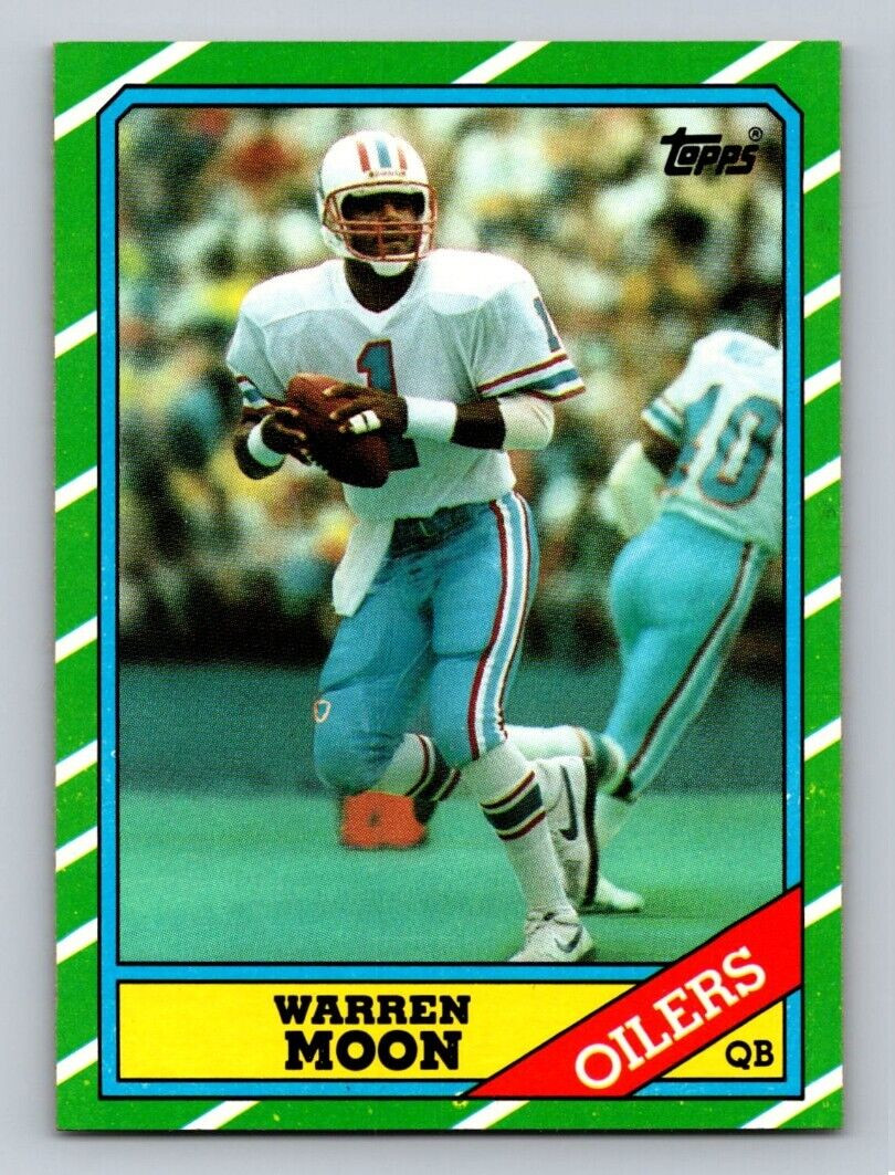1986 Topps Football Card #350 - WARREN MOON - Houston Oilers - HOF
