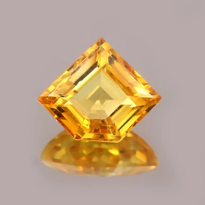 AAA Quality Natural Ceylon Yellow Sapphire Loose Fancy Cut Gemstone 14.40 Ct