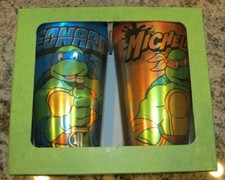 NEW Teenage Mutant Ninja Turtles Characters 16 oz Pint Glass Set of 2 -Old Stock