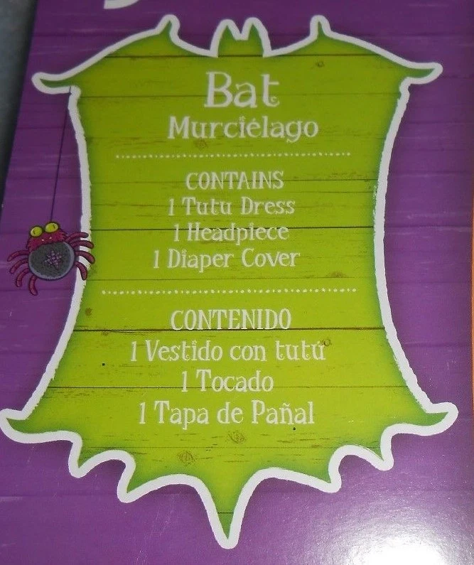 Fantasia infantil rubis vestir morcego 6 a 12 meses nova no pacote - Imagem 2 de 4