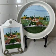 Villeroy & Boch DESIGN NAIF Wedding Large Round Bowl & Cheese Cracker Tray