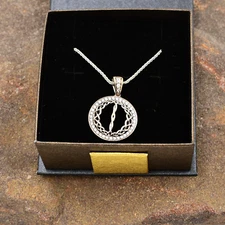 Sterling Silver & 10k Gold Keith Jack CZ Celtic Pendant Chain Necklace 18"