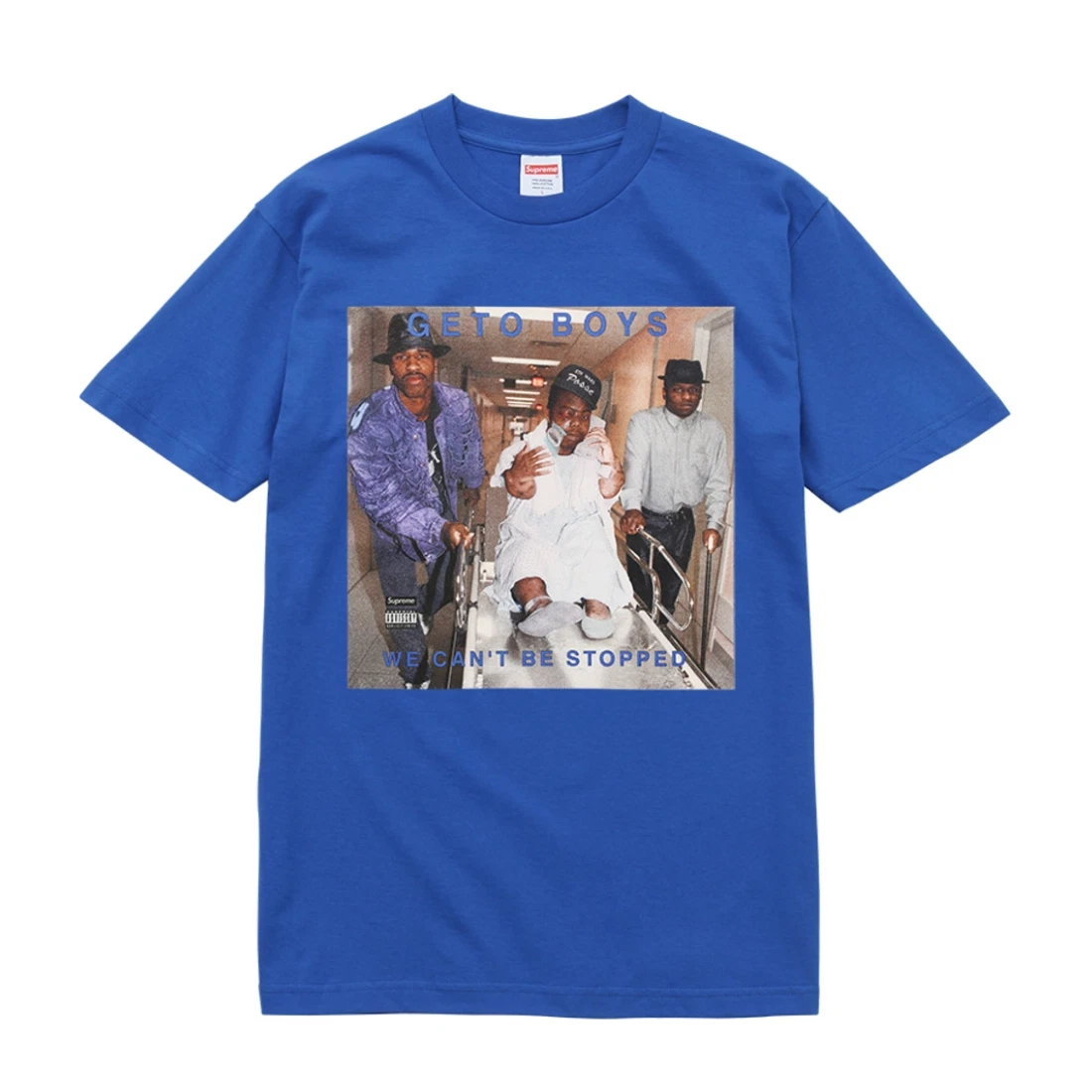 Neuf avec étiquettes T shirt photo Supreme Rap A Lot Records Geto garçons bleu L SS17 homme AUTHENTIQUE