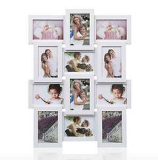Multi Picture Photo Frame MDF 12 Collage Aperture Wall decor 4X6 Inch