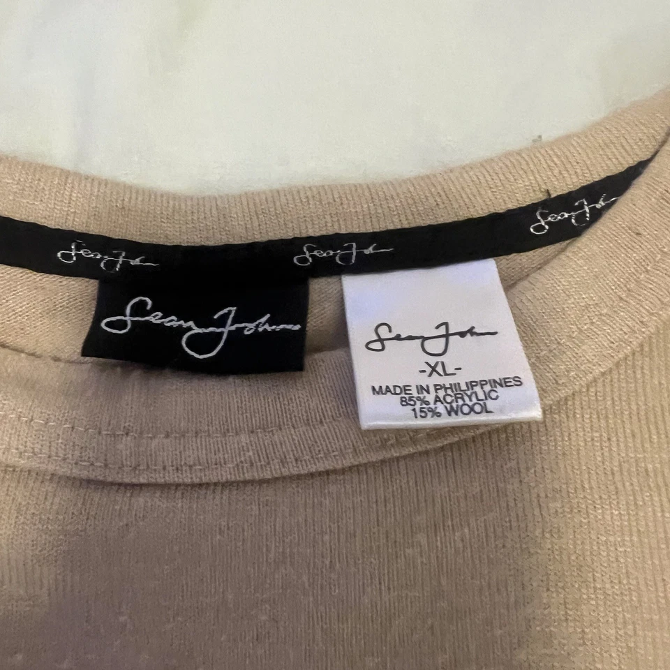 Vintage Sean John Mens Graphic 2XL Tan Long Sleeve EUC Puff Daddy Diddy Combs - Image 2 of 4