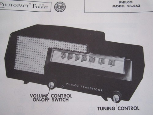 PHILCO 53-563 RADIO PHOTOFACT