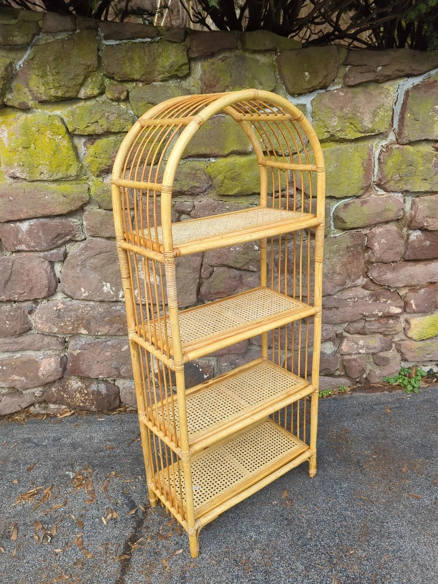 Arched Rattan Shelf, Arched Wicker Shelf, Boho Bookshelf,, 57 OFF