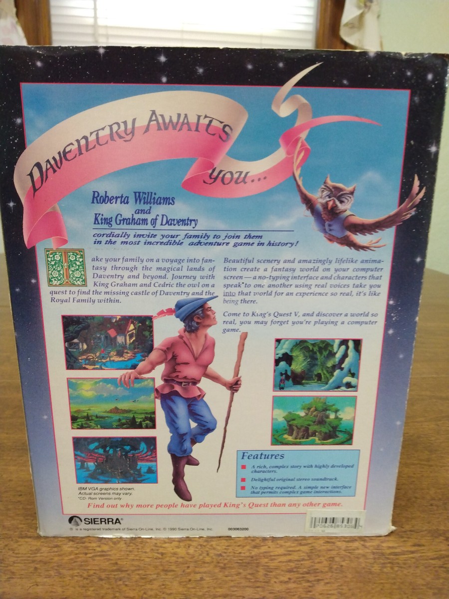 King’s Quest V Sur PC - Big Box - Édition Kixx XL / Sierra - Jeu D'aventure