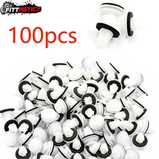 100pcs Plastic Rivet Car Door Trim Retainer Clips 9mm Hole For Honda Mitsubishi