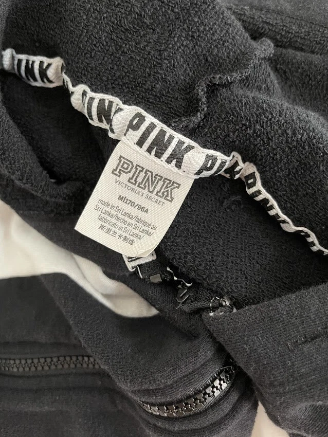 UNDERCOVER Felpa donna ROSA Victoria's Secret full zip con cappuccio misto cotone taglia M Medium