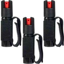 3 Pack Burn Pepper Spray 0.84 fl oz Self Defense Jogger Runner Security Strap