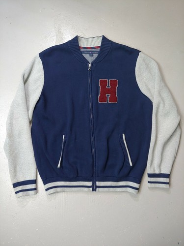 Tommy Hilfiger Cremallera Suéter de punto de tamaño medio Universidad  Varsity Raglán para Hombre | eBay