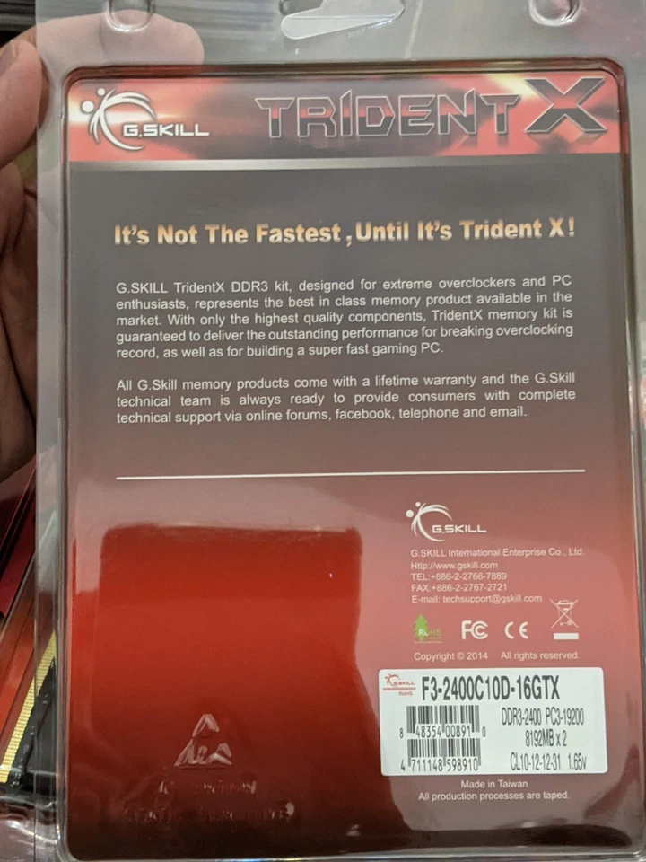 G.Skill PC3-19200 16 GB DIMM 2400 MHz DDR3 Memory (F3-2400C10D-16GTX) - Image 2 of 3
