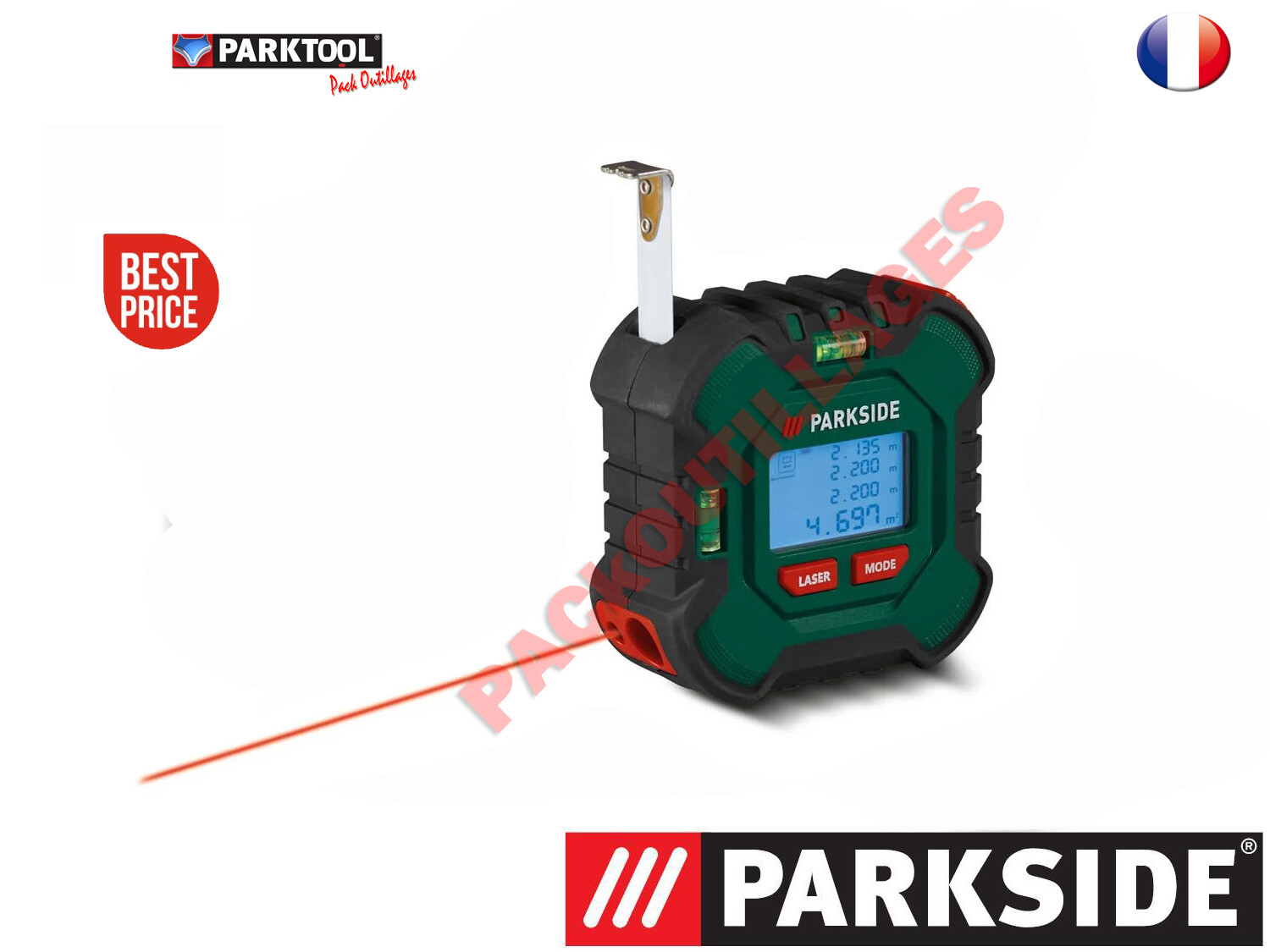 Mètre multifonction laser Parkside pour aménagement de maison et meuble