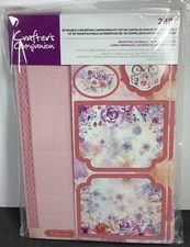 Crafters Companion Beautiful Florals 3D Concertina Card Kit New In Package