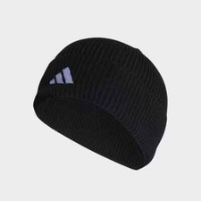 Image of adidas Beanie Mens Tiro Football Sports Woolly Hat Fitness Black