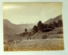 c1880 Old Kashmir India Photograph Evening in Jiddah Valley Pahalgam