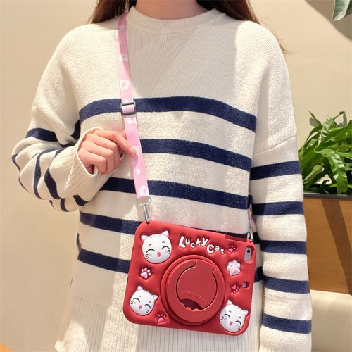 For iPad Air 11 2024/Pro 11/10.9" Cute Cartoon Silicone Handle Stand Strap Case - Picture 2 of 239