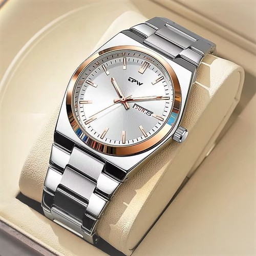 NEU - Business Luxury Design Herren Edelstahl Quarzuhr, mit Einstellwerkz. Länge - Bild 18 von 26