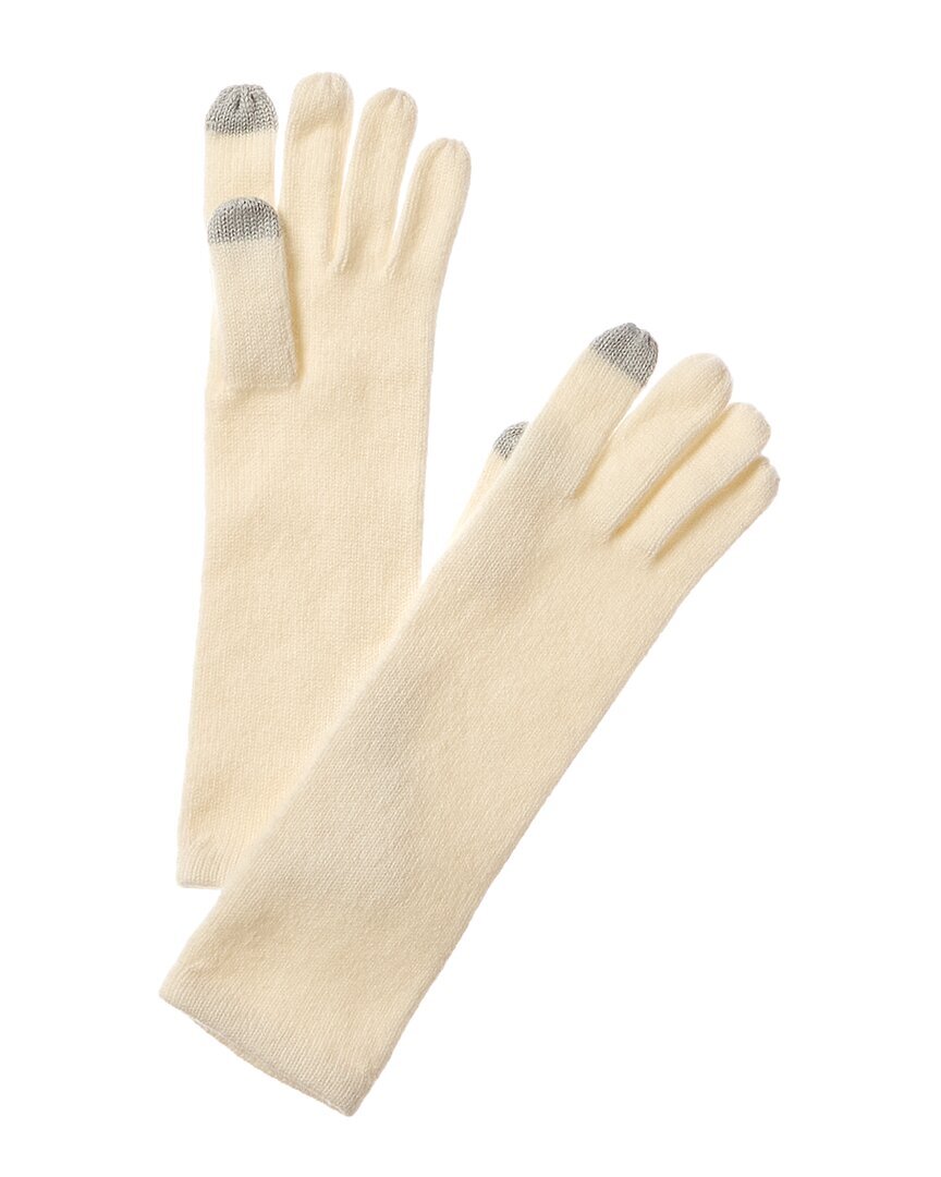 Базовые кашемировые перчатки Sofiacashmere Женские белые Os