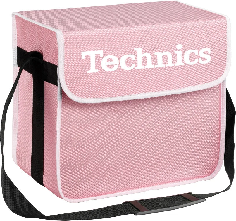 Technics DJ Bag Pink Logo Weiss Seitentasche Schultergurt ca 60 LPs - Bild 1 von 1
