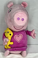 Peppa Pig Sleep N' Oink Plush 12 Talking Stuffed Bedtime Hugging Bear Works