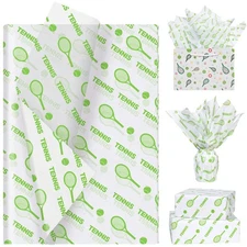 Tennis Tissue Paper 100 Sheets Sports Wrapping Paper Gift Tissue Paper Racket...