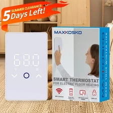 MAXKOSKO WiFi Smart Thermostat with Touchscreen LED Display 120V/240V