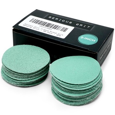 Serious Grit - 2-Inch Sanding Disc Assortment - 80 120 150 180 220 Green 