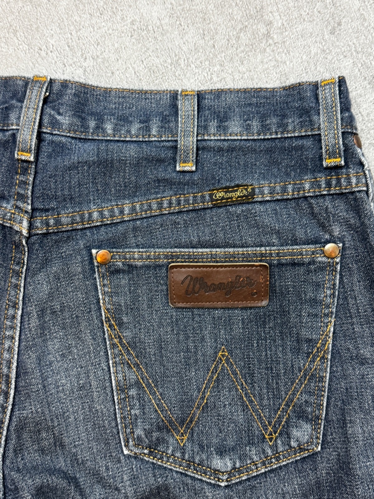 Wrangler Vintage Cut Off Shorts Mens W34 W33 Bermuda Denim Made in Turkey image 3