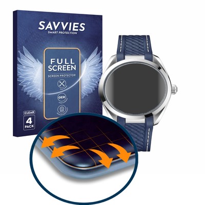 4x Full-Screen Schutz Folie für Omega Seamaster AQUA TERRA 150 M (41mm) Display