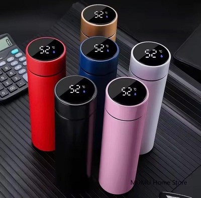 LED Tumbler Smart Trinkflasche Vakuum Isolierflasche Edelstahl Thermoskanne UK