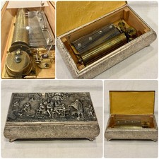 Caja de música Swiss THORENS (pre-Reuge) 6/41, metal en relieve profundo ~ clásicos~ VID completo