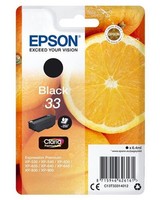 Original Epson T3331 Schwarz Patrone 6,4 Ml Black Ink C13T33314012 Orange Serie