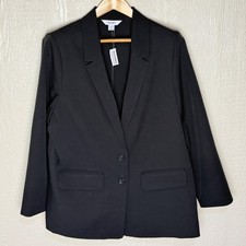 Old Navy Womens Black Two Button Front Flap Pocket Blazer XL Office New w Tags