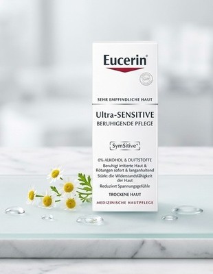 Eucerin Ultra-Sensitive Beruhigende Pflege für Trockene Haut 50ml - NEU (129)