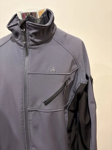Minus Zero Men's Gray/Black Softshell Jacket Full Zip Up Size XXL Polyester  image 2