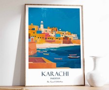 9_Karachi Print, Karachi Travel Poster, Pakistani Wall Art, Pakistan Travel Prin