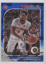 2019 NBA Hoops Premium Stock Blue Cracked Ice Prizm Langston Galloway #56 1g7u
