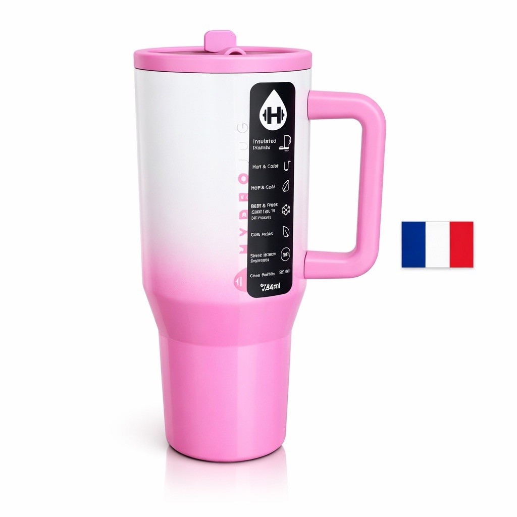 Mug isotherme Hydrojug au design épuré en acier inox