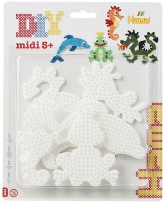 Hama 4584 - Stiftplatten 4er Set (Delfin/Drache/Seepferdchen/Frosch) für Midi...
