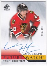2015-16 Upper Deck SP Authentic Future Watch Auto VINCENT HINOSTROZA 279 /999 RC