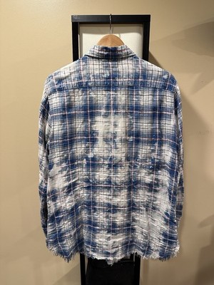 Saint Laurent x Hedi SS16 Surf Sound Bleach Shirt Flannel | eBay