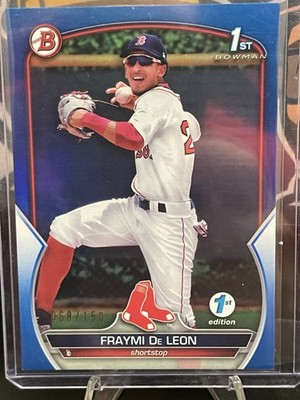 2023 Bowman 1st Edition - Fraymi De Leon #BPPF-97 Blue Foil /150 (RC)