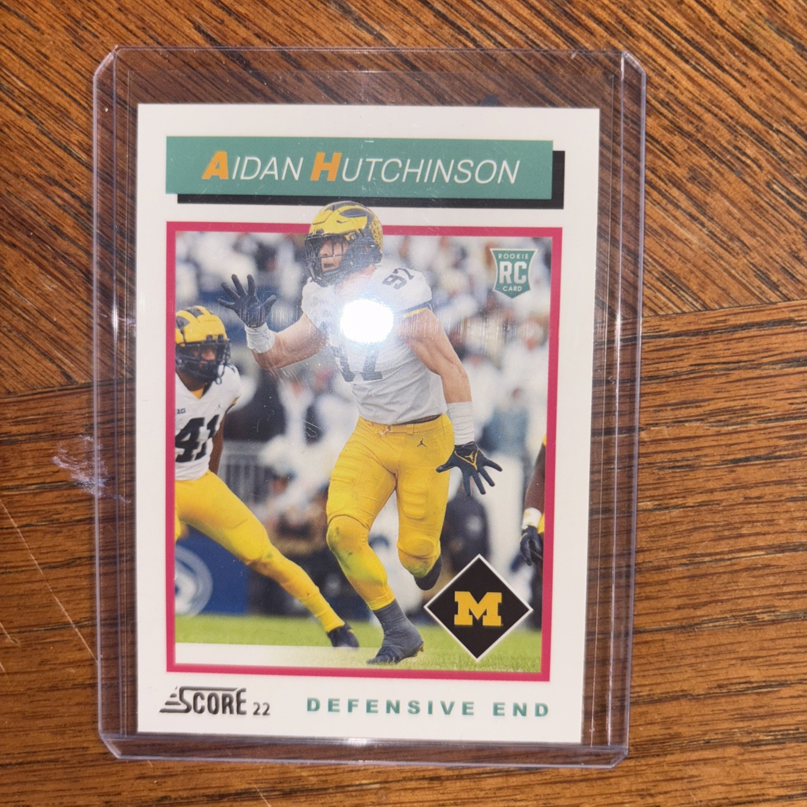 Aidan Hutchinson Panini Score 1992 Throwback Rookie #TB6 Red