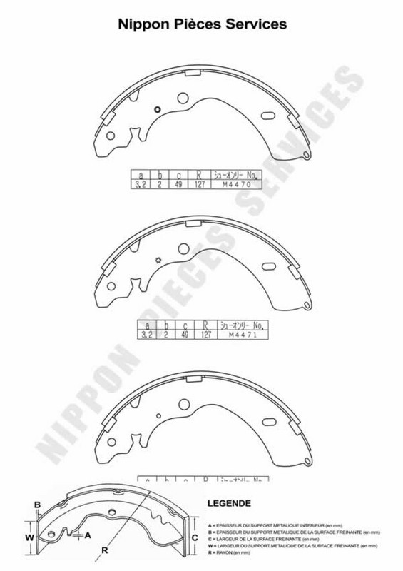Garnitures de frein NPS pour Isuzu standard OE 8973682630 à friction stable