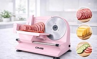 Dms Allesschneider As-400R,Rosa,Brot Schneidemaschine,KüChe,Wurst,KäSe,400Watt